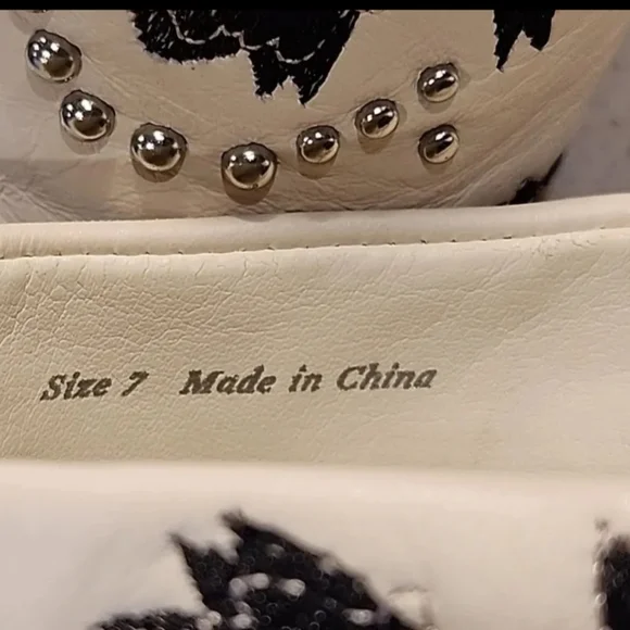 Dolce Vita Women's Off White Asia Beaded Heel Mules Shoes Size 7 - Picture 10 of 12